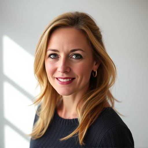 Portrait de Sophie Dubois, photographe principale de Studio Lumière Éternelle.